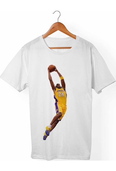 Muggkuppa Kobe Bryant Unisex-Erkek Beyaz T-Shirt