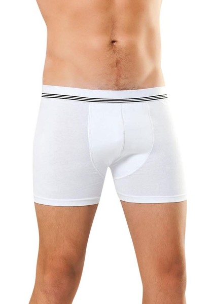 Bel Lastiği Çizgili Pamuklu Boxer 1252