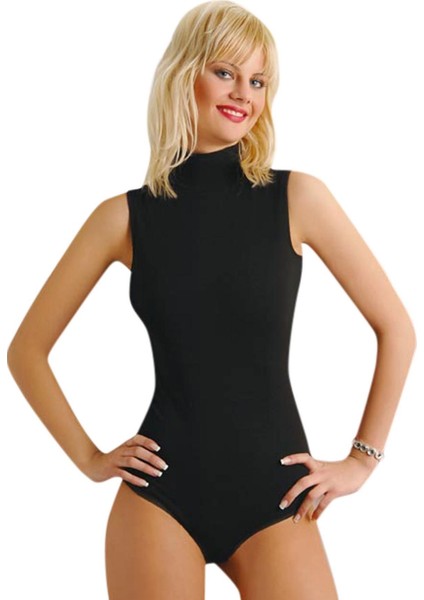 Balıkçı Yaka Kolsuz Çıtçıtlı Body 4054