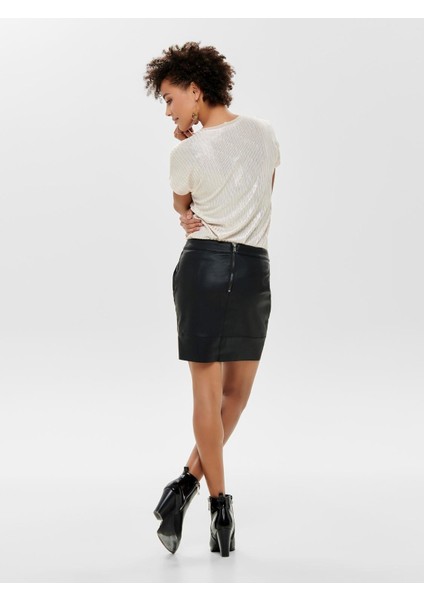 Kadın Base Faux Deri Etek 15164809 Otw Noos indirimleri