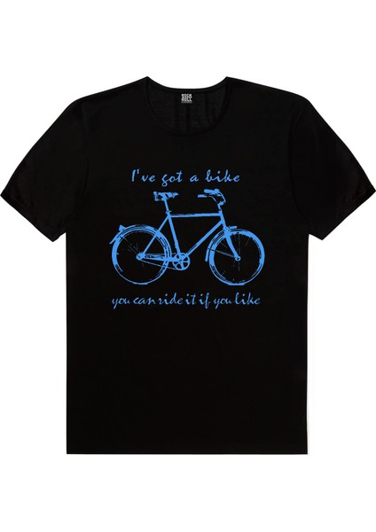 Benim Bisikletim Siyah Kısa Kollu Unisex Çocuk T-Shirt