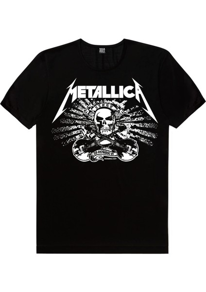 Metallica Kurukafa Siyah Kısa Kollu Unisex Çocuk T-Shirt