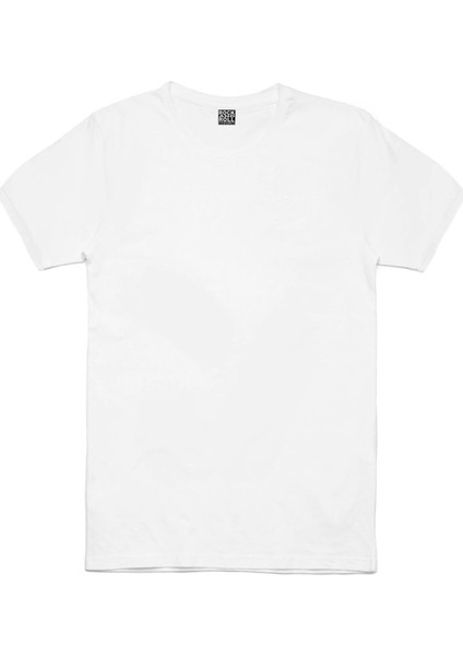 Düz Baskısız Basic Beyaz Kısa Kollu Unisex Çocuk T-Shirt
