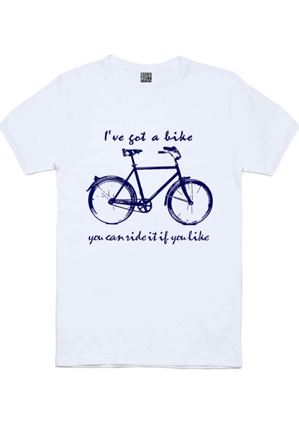 Benim Bisikletim Beyaz Kısa Kollu T-Shirt