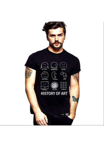 Sanat Tarihi Siyah Kısa Kollu T-Shirt fiyatları