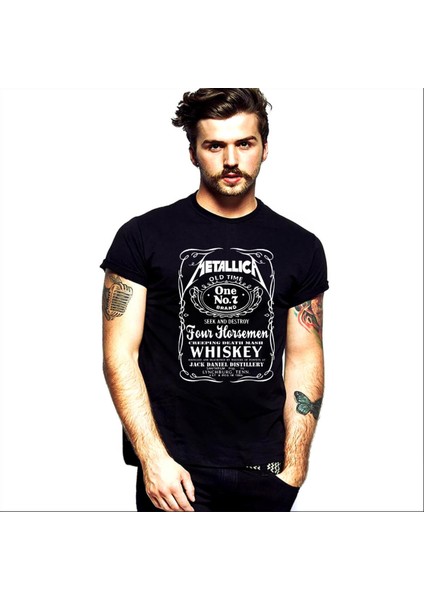 Metallica Jack Logo Siyah Kısa Kollu T-Shirt