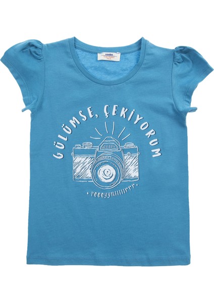 Kız Çocuk T-Shirt Nane (3-7 Yaş)