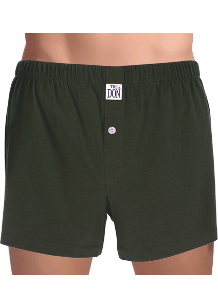 Cottonizm Erkek Boxer %100 Pamuk Haki