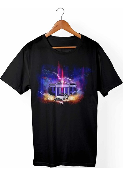 Back To Future -Geleceğe Dönüş Siyah T-Shirt