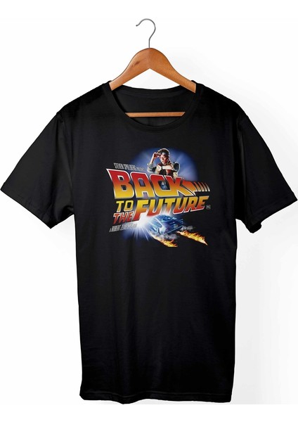 Back To Future -Geleceğe Dönüş Siyah T-Shirt
