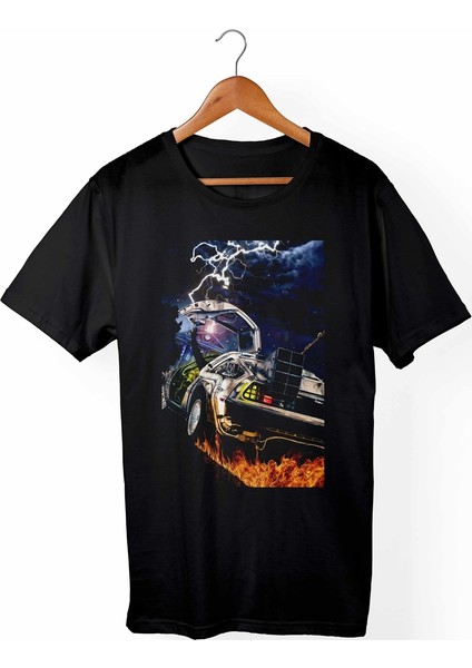 Back To Future -Geleceğe Dönüş Siyah T-Shirt
