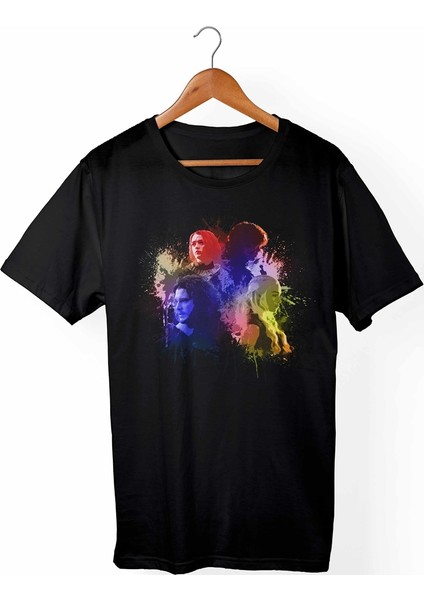 Game Of Thrones Unisex Ve Kadın Kesim Siyah T-Shirt
