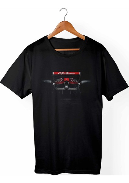 Formula F1 Unisex Ve Kadın Kesim Siyah T-Shirt