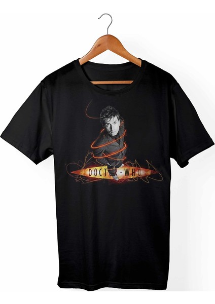 Doctor Who Unisex Ve Erkek Kesim Siyah T-Shirt