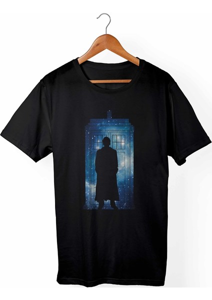 Doctor Who Unisex Ve Erkek Kesim Siyah T-Shirt