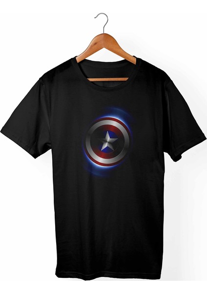 Kaptan Amerika - Marvel Siyah T-Shirt