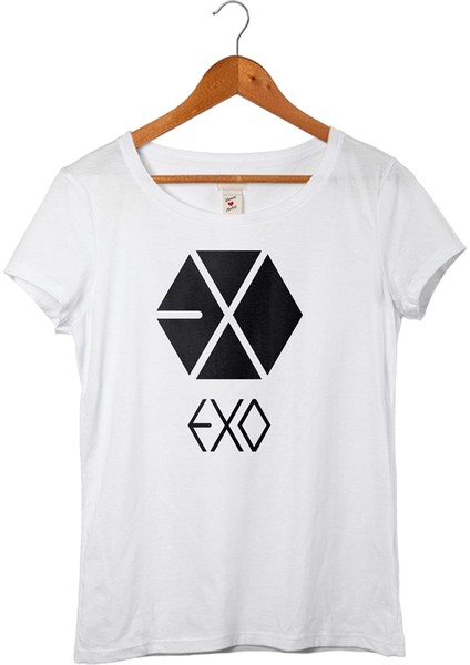 K-Pop Exo Kadın Beyaz T-Shirt