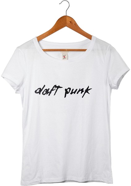 Duft Punk Kadın Beyaz T-Shirt