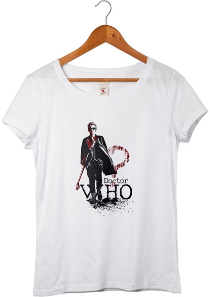 Doctor Who Kadın Beyaz T-Shirt