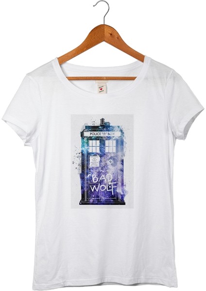Doctor Who Kadın Beyaz T-Shirt