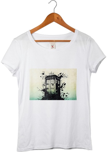 Doctor Who Kadın Beyaz T-Shirt