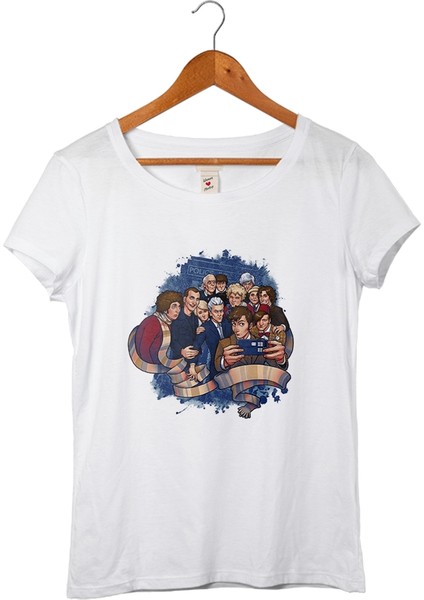 Doctor Who Kadın Beyaz T-Shirt