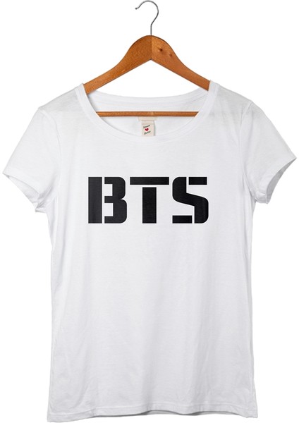 K-Pop Bts Kadın Beyaz T-Shirt