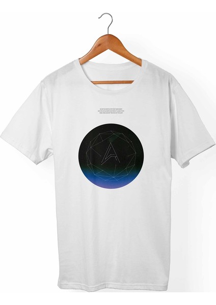 Interstellar Unisex-Erkek Beyaz T-Shirt