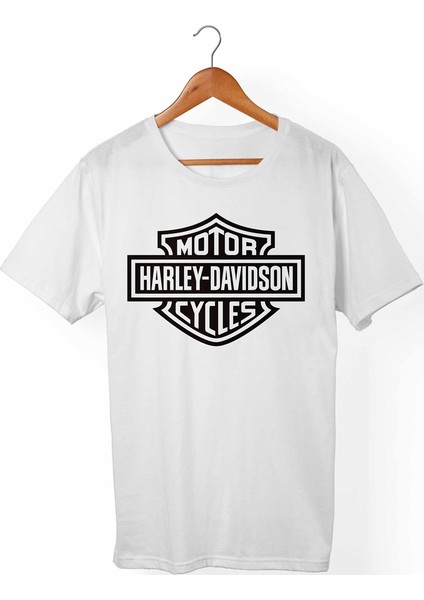Harley Davidson Unisex-Erkek Beyaz T-Shirt