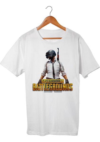 Pubg Logo Beyaz T-Shirt