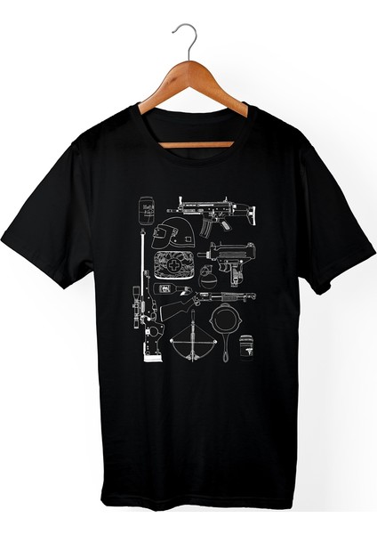 Pubg Weapon Siyah T-Shirt