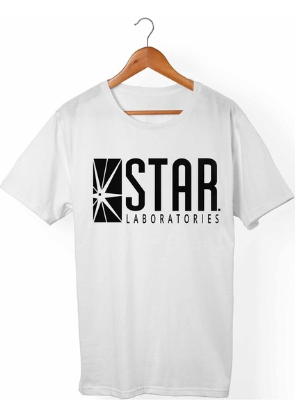 The Flash Labr. Unisex-Erkek Beyaz T-Shirt