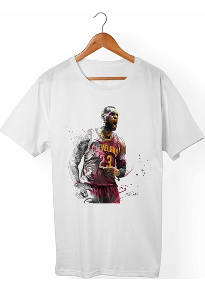 Lebron James Unisex-Erkek Beyaz T-Shirt