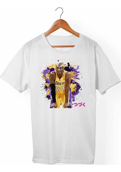 Kobe Bryant Unisex-Erkek Beyaz T-Shirt