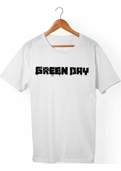 Green Day Unisex-Erkek Beyaz T-Shirt