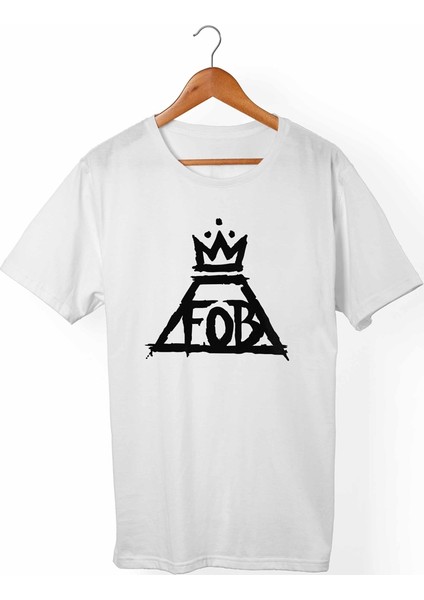Fall Out Boy Unisex-Kadın Beyaz T-Shirt