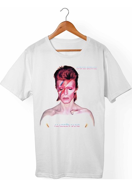 David Bowie Unisex-Erkek Beyaz T-Shirt