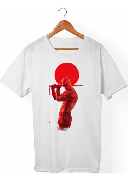 Daredevil Marvel Unisex-Erkek Beyaz T-Shirt