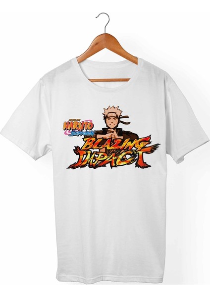 Naruto Uzumaki Unisex-Erkek Beyaz T-Shirt