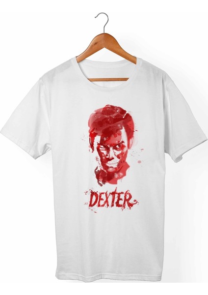 Dexter Morgan Unisex-Erkek Beyaz T-Shirt
