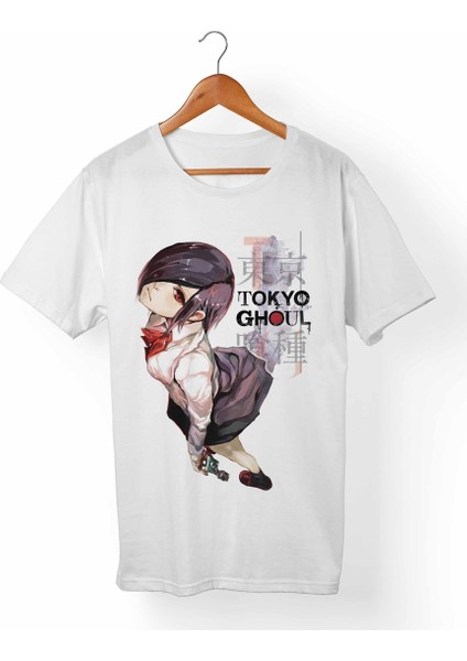 Tokyo Ghoul Unisex-Kadın Beyaz T-Shirt