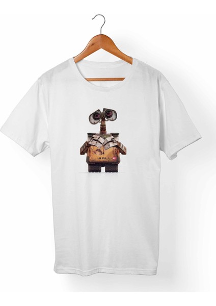 Wall·E Unisex-Erkek Beyaz T-Shirt