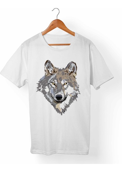 Ay Yıldız Türk-Bozkurt Unisex-Kadın Beyaz T-Shirt