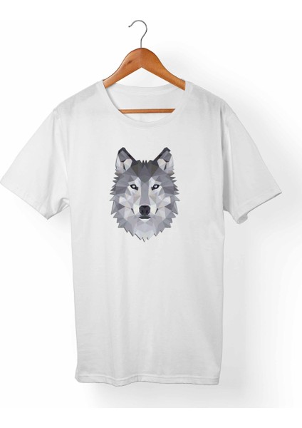 Ay Yıldız Türk-Bozkurt Unisex-Erkek Beyaz T-Shirt