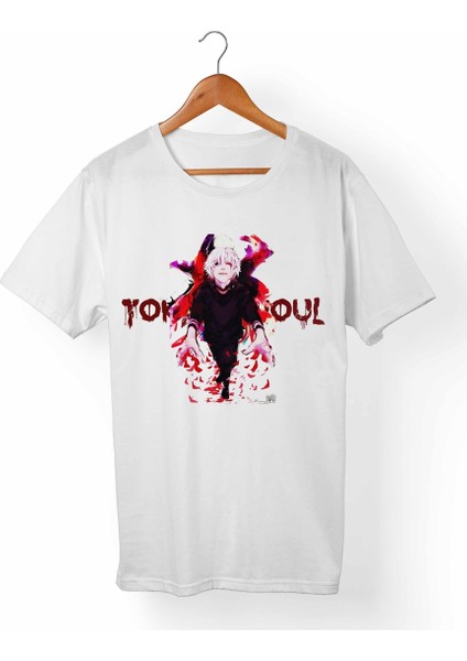 Tokyo Ghoul Unisex-Erkek Beyaz T-Shirt