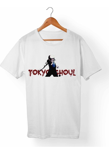 Tokyo Ghoul Unisex-Kadın Beyaz T-Shirt