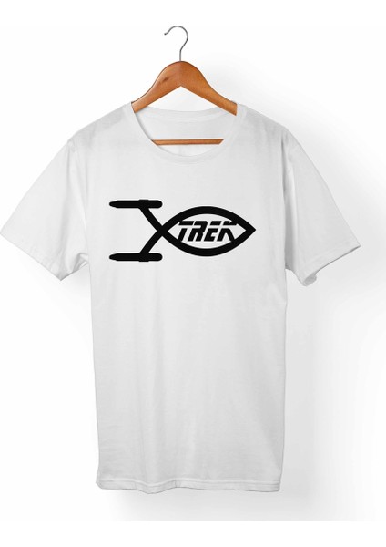 Star Trek- Unisex-Kadın Beyaz T-Shirt