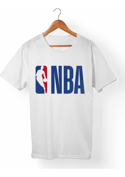 Nba Unisex-Erkek Beyaz T-Shirt