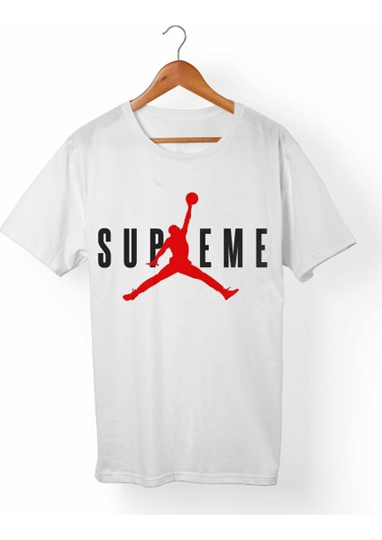 M.Jordan-Nba Unisex-Kadın Beyaz T-Shirt