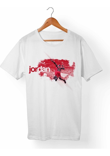 M.Jordan-Nba Unisex-Kadın Beyaz T-Shirt